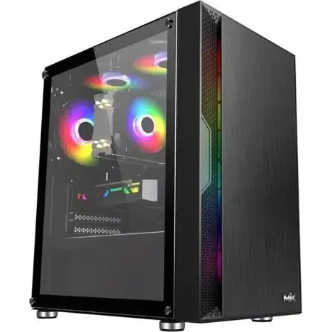 Vỏ máy tính MIK TM06 Black - Tông Đen, Hỗ Trợ PC Gọn Gàng